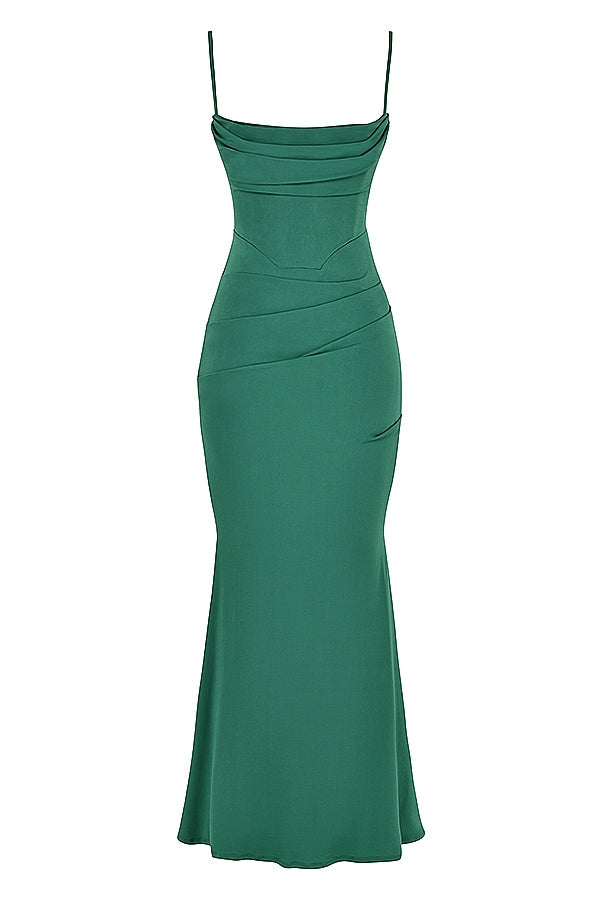 forest corset maxi dress