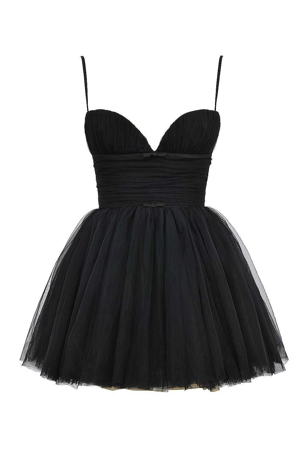 black tulle mini dress - sale
