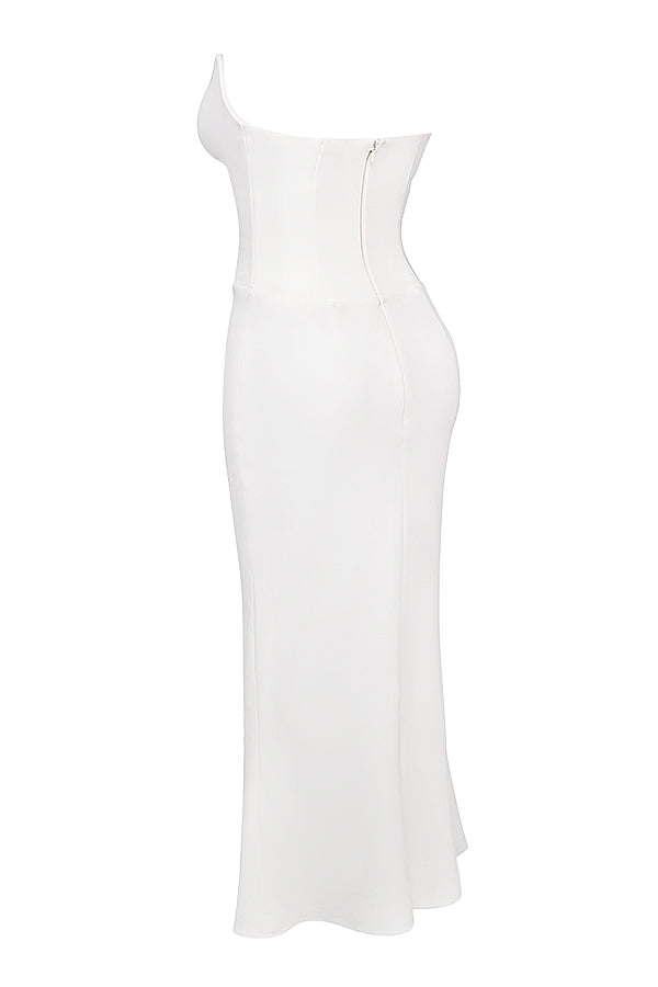 ivory strapless corset dress