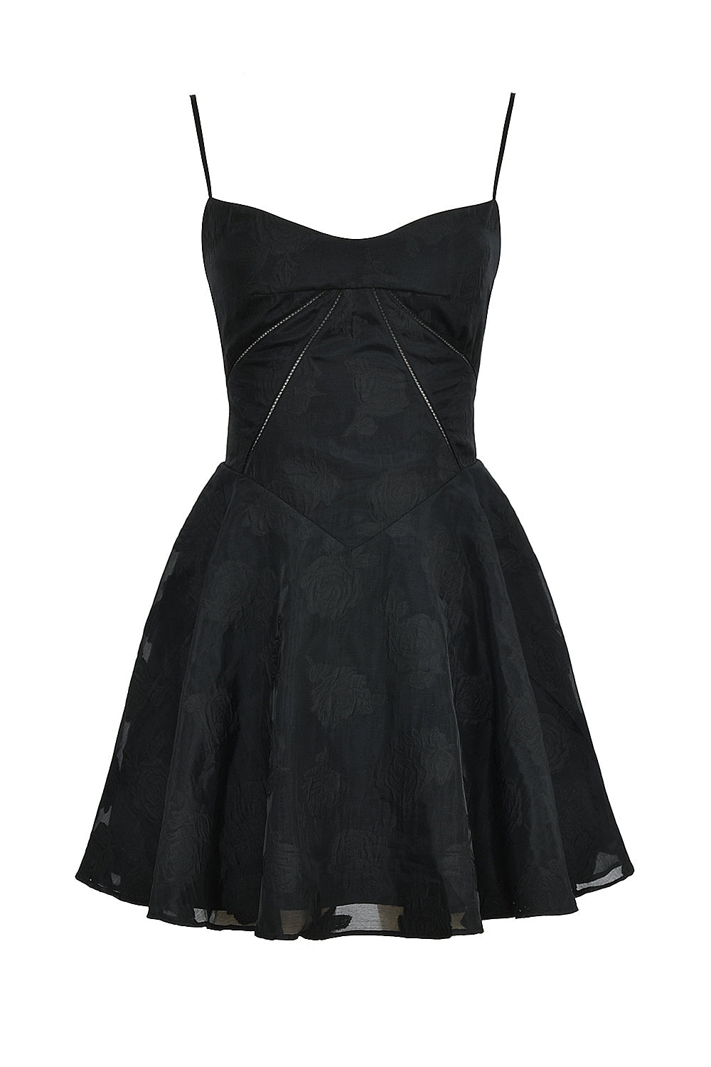 black floral lace back mini dress
