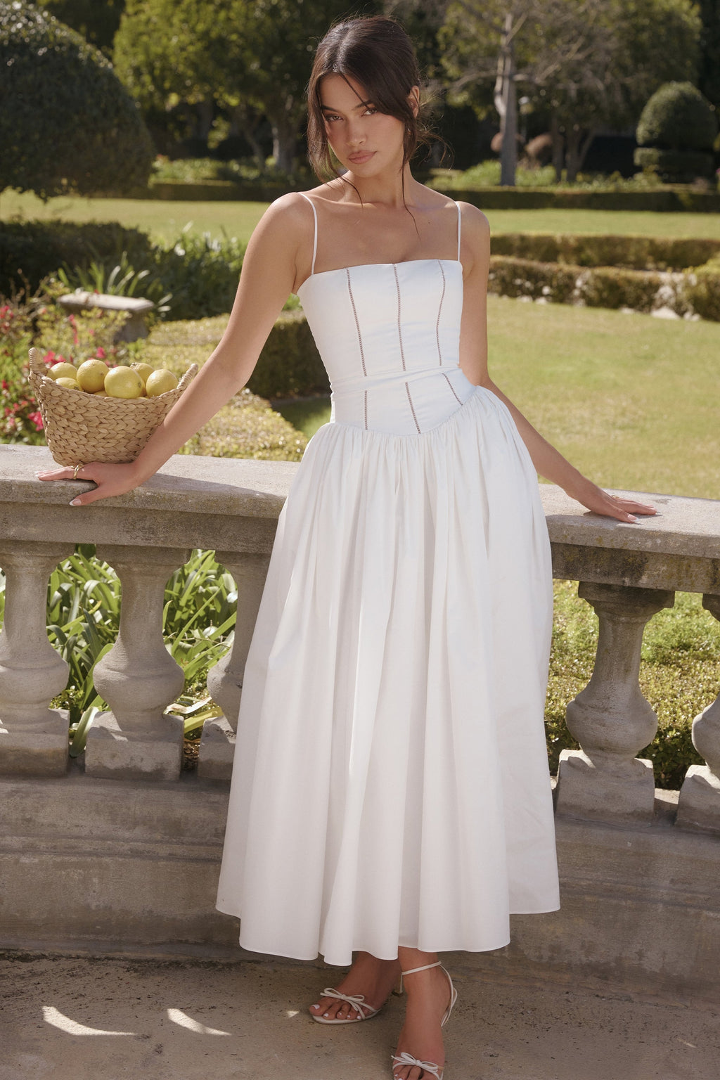white cotton maxi sundress
