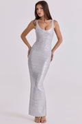 silver bandage maxi dress - limited edition