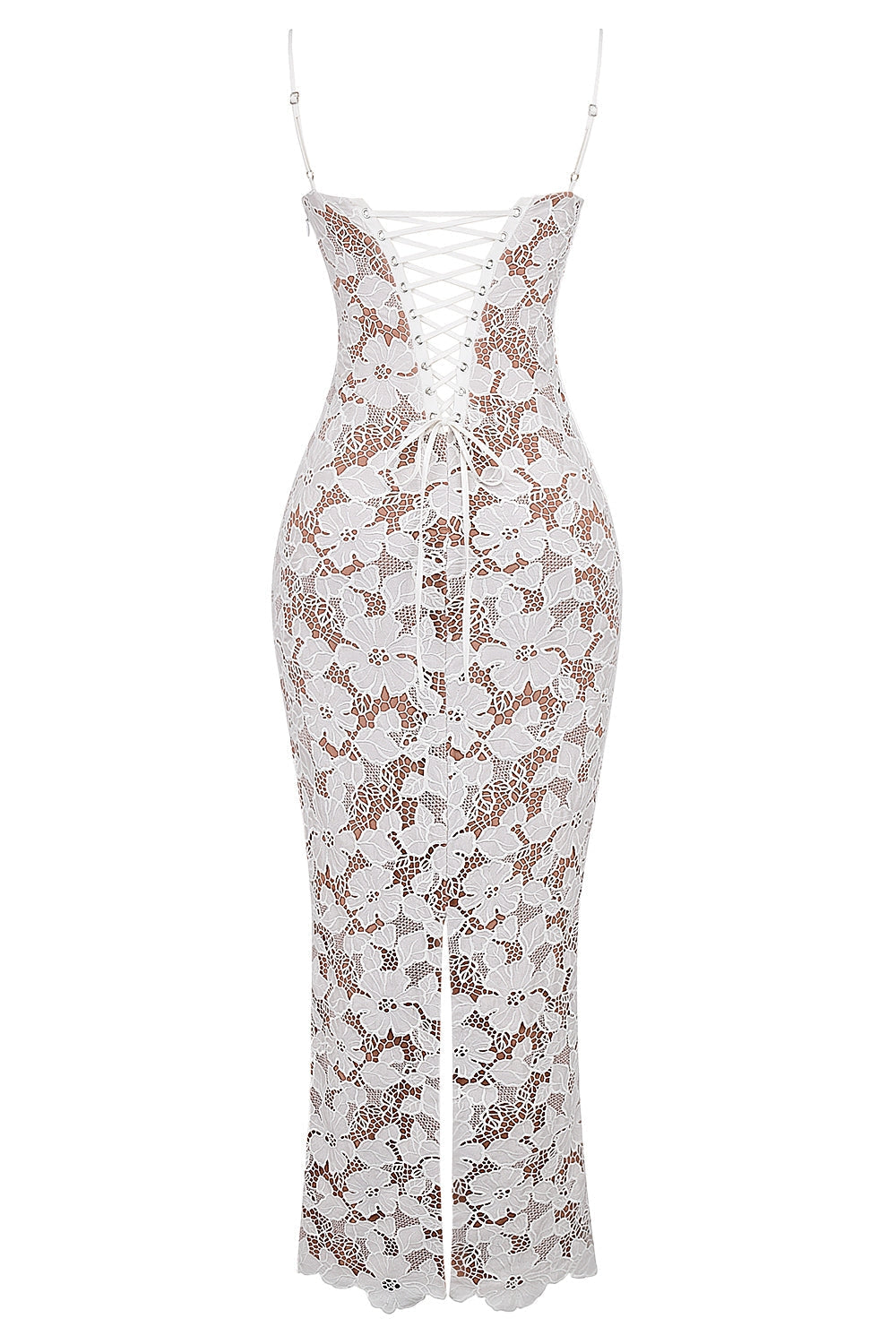 white floral embroidered maxi dress