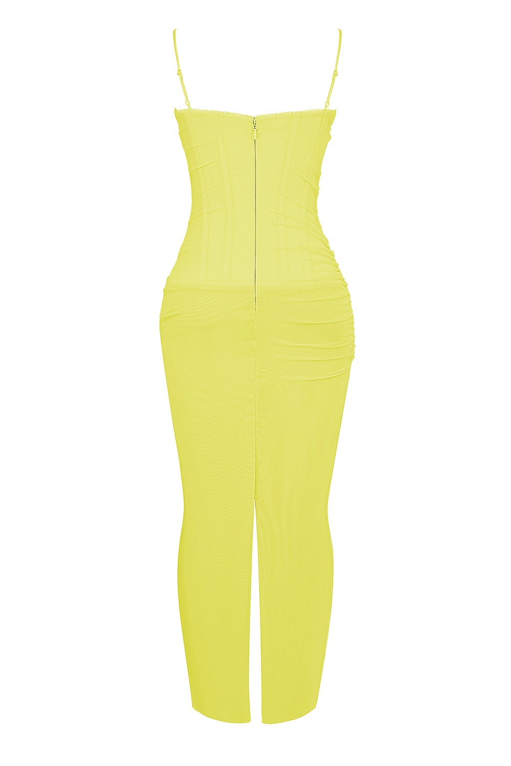 acid lime corset maxi dress