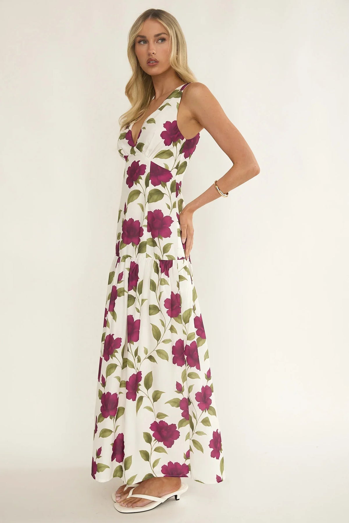 Begonia Drop Waist Maxi Dress Allegra Floral