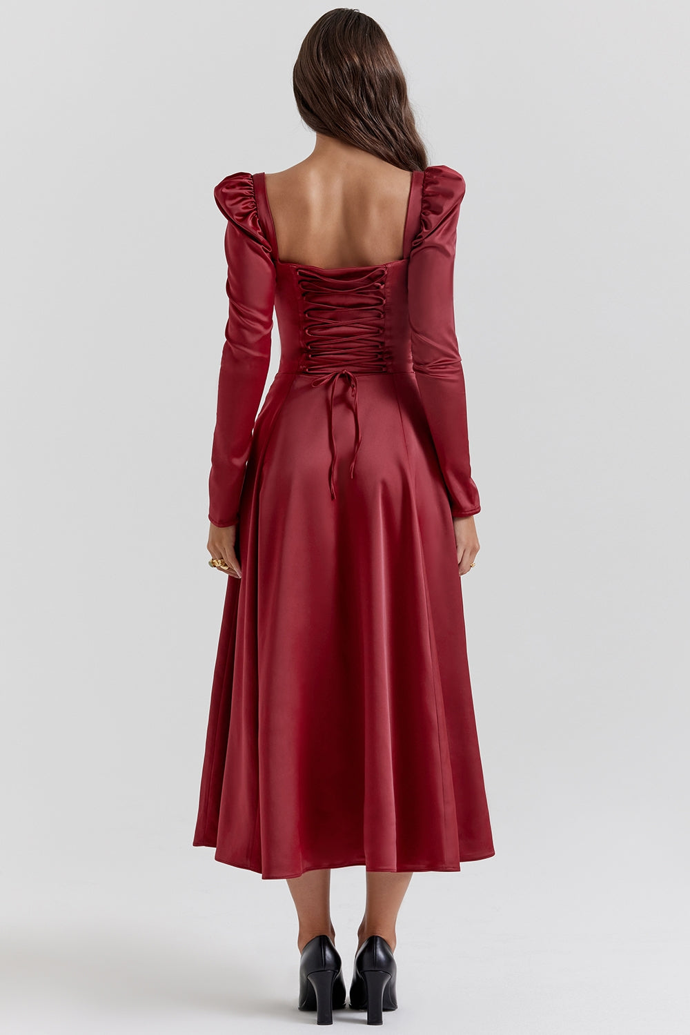 ruby corset midi dress