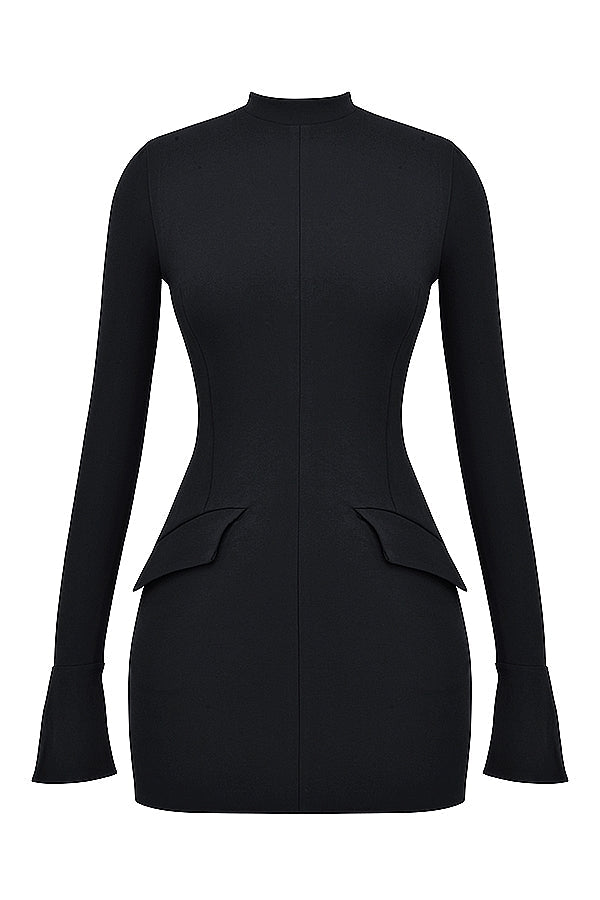 black mini dress