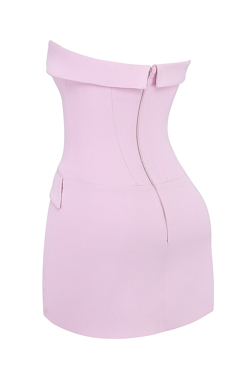 cotton candy strapless mini dress