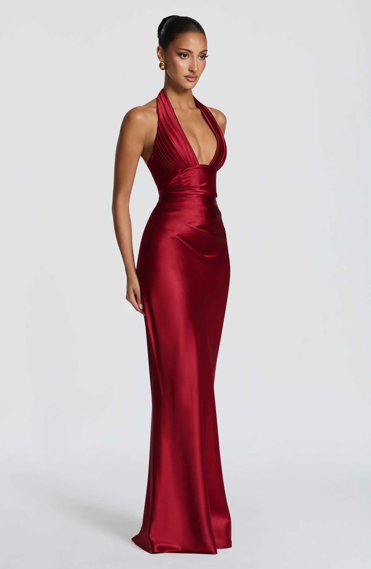 Elowen Maxi Dress - Deep Red