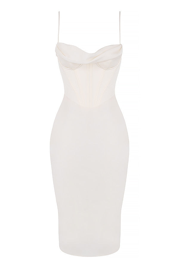 ivory corset slip dress