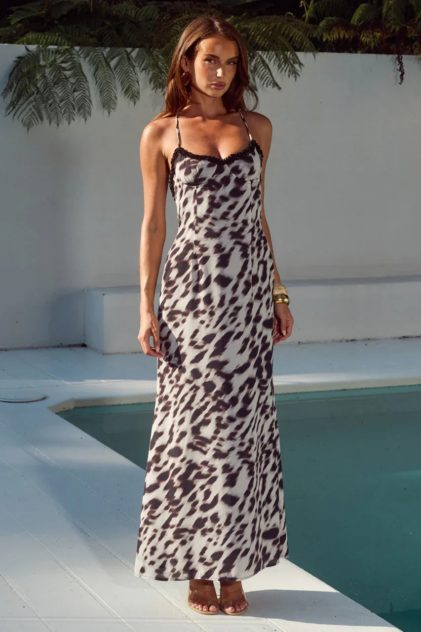 MONET CROSS BACK MAXI DRESS - GIANA WHITE