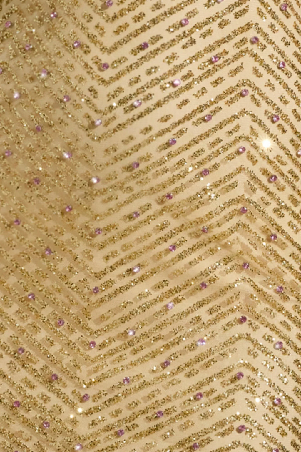 Embellished Cowl-Neck Maxi Dress in Gold