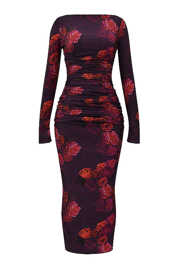 romantic floral maxi dress