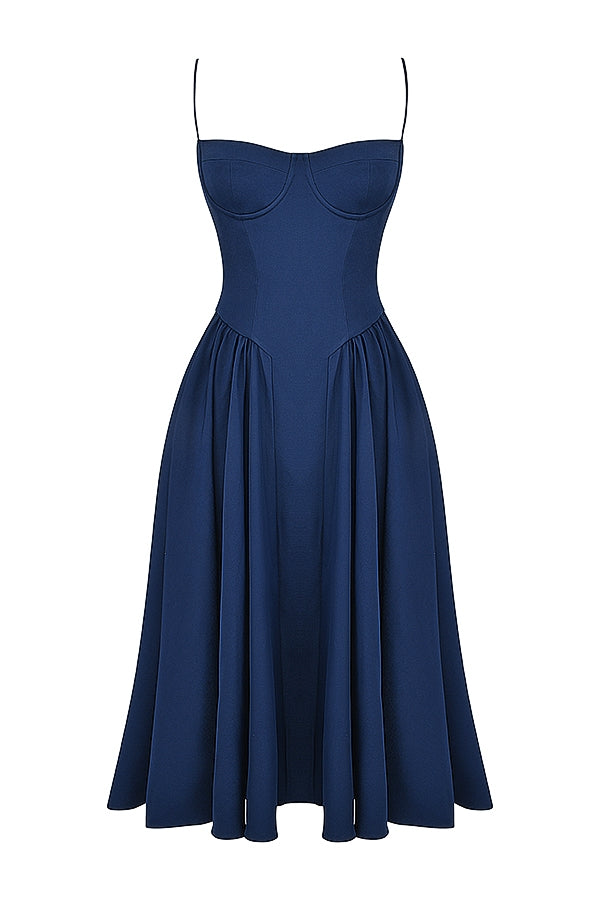 french navy corset sundress