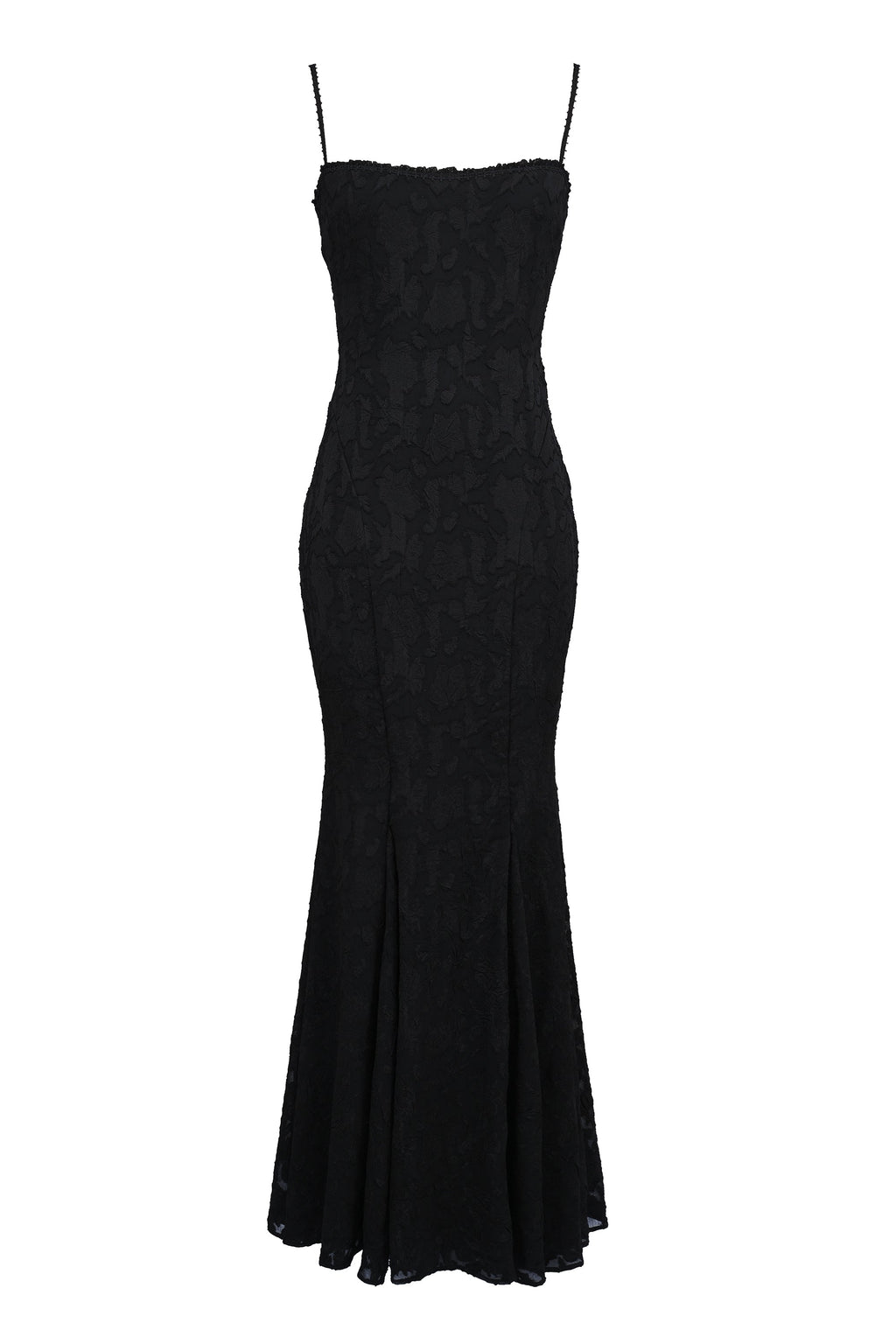 black lace maxi dress