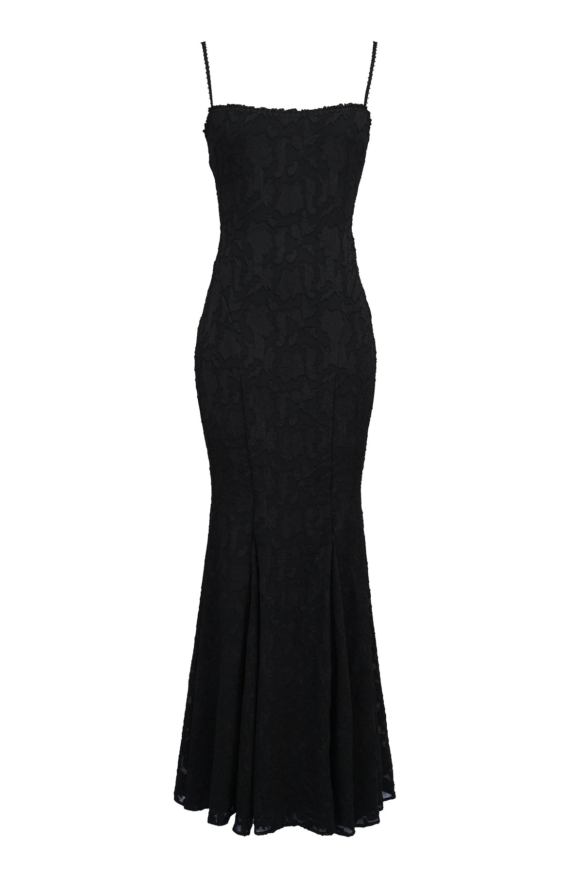 black lace maxi dress
