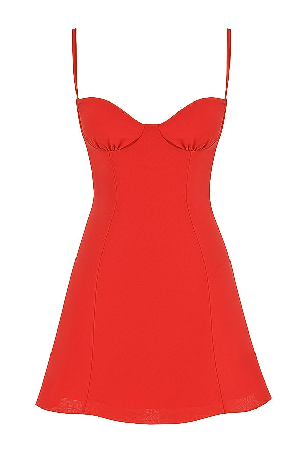 red mini dress