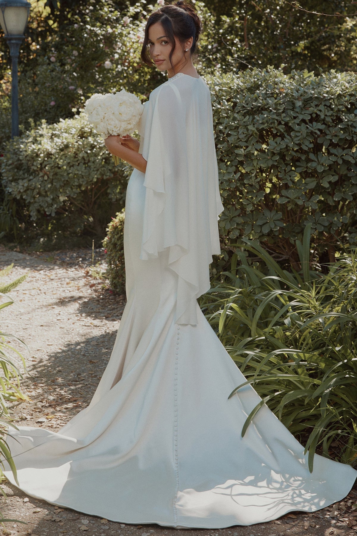 ivory asymmetric draped pure silk shawl