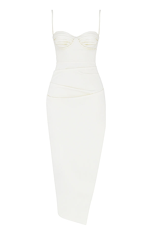 ivory satin corset dress