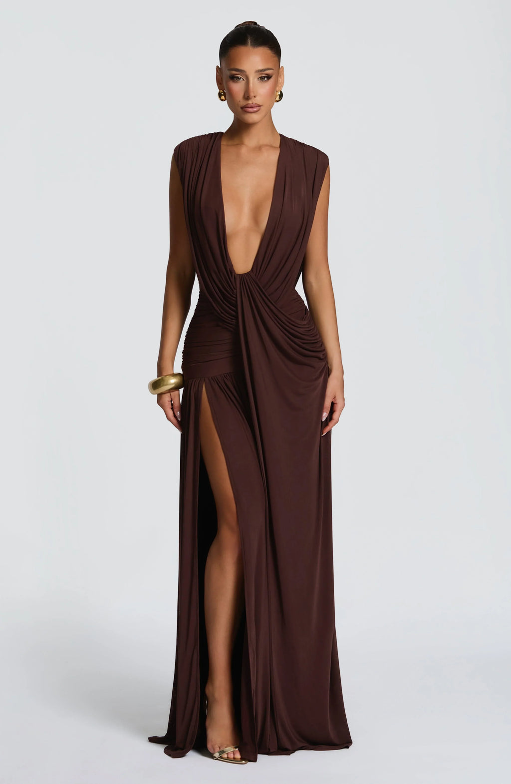 Romilly Gown - Plum Brown
