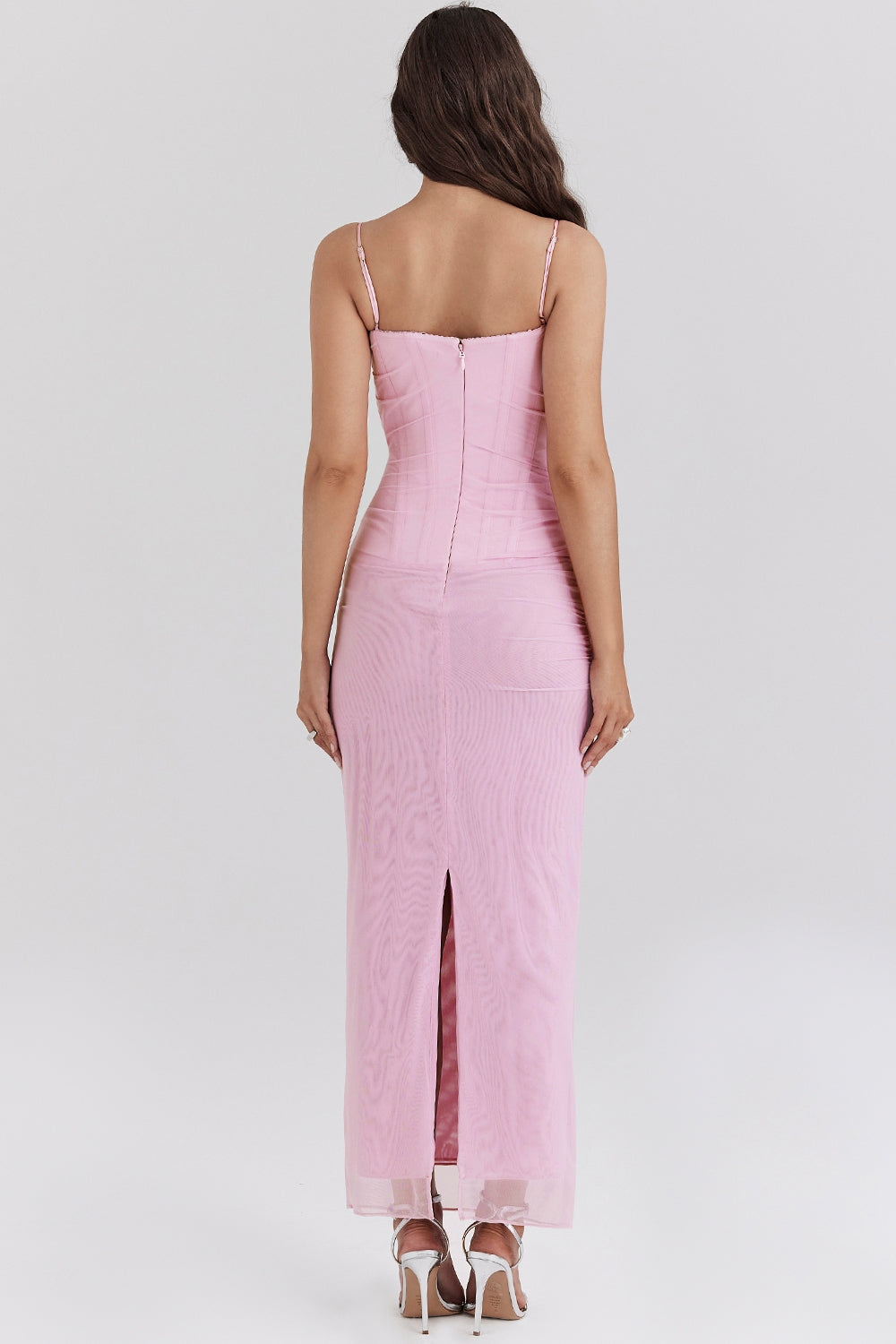 cotton candy corset maxi dress