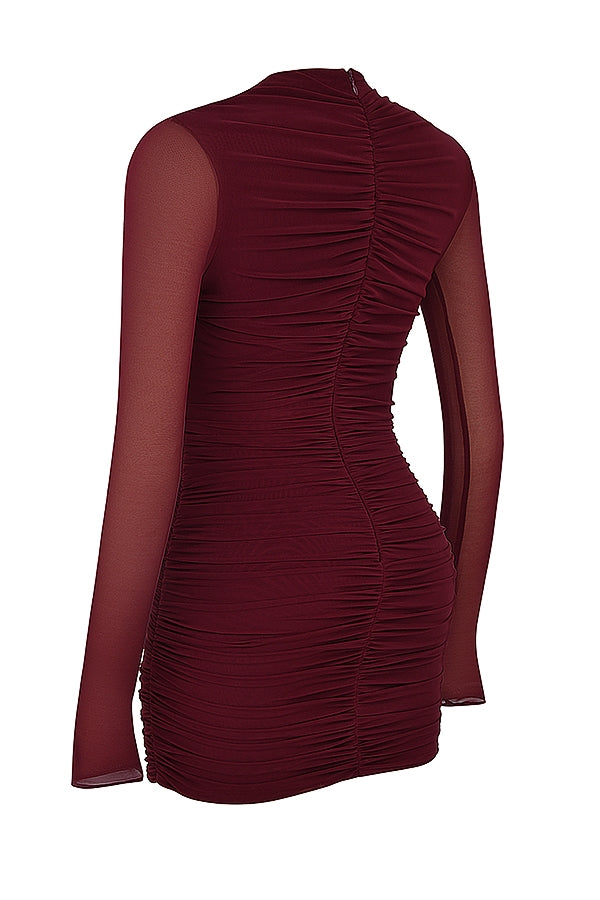 mulberry cutout mini dress