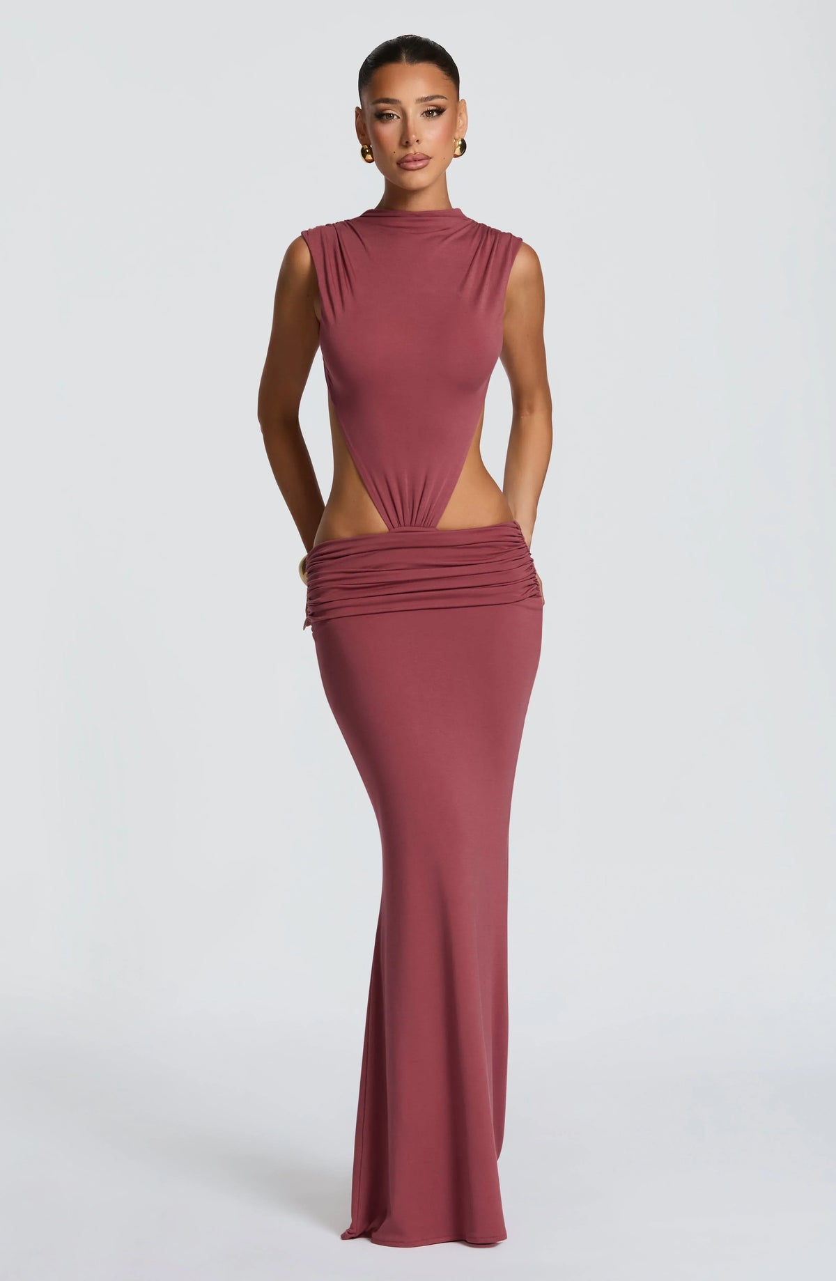 Fenella Maxi Dress - Rose Brown