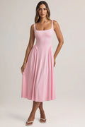 Modal A-Line Midaxi Dress in Pastel Pink