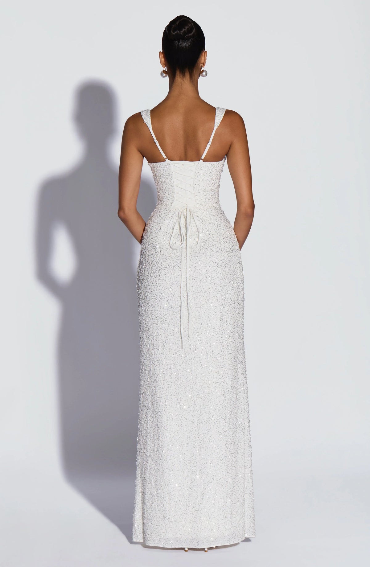 Calanthe Maxi Dress - Ivory Sparkle