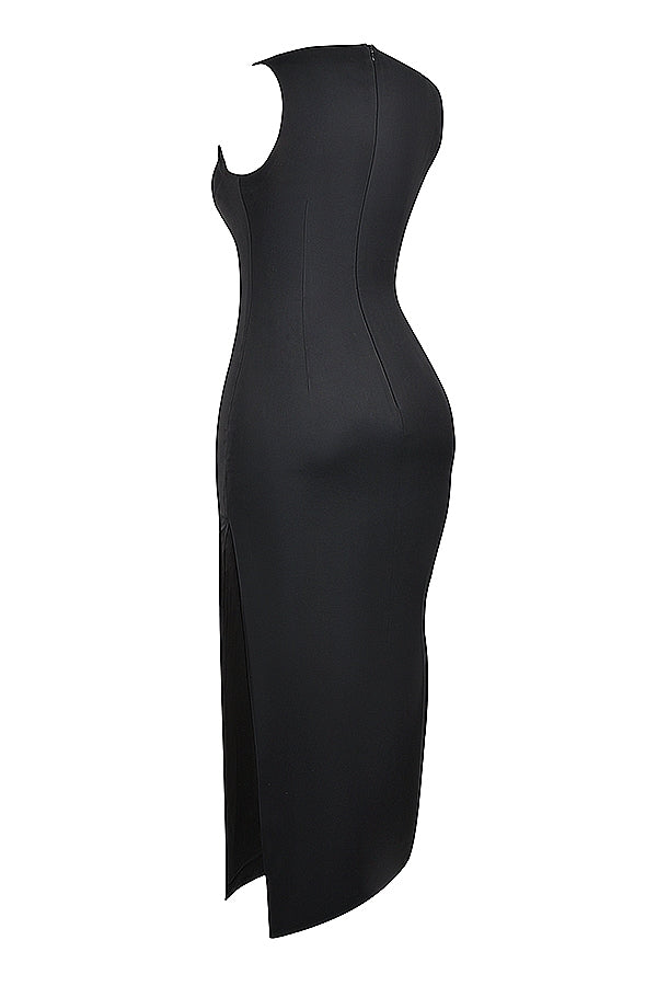 black maxi dress