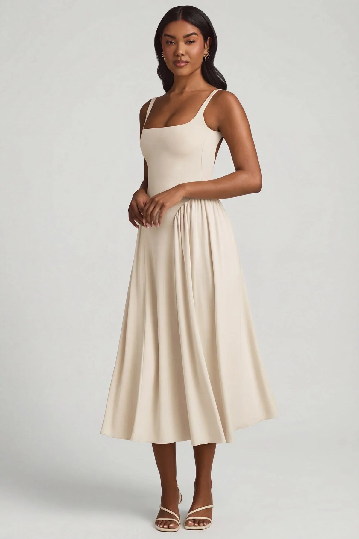 Modal A-Line Midaxi Dress in Ivory