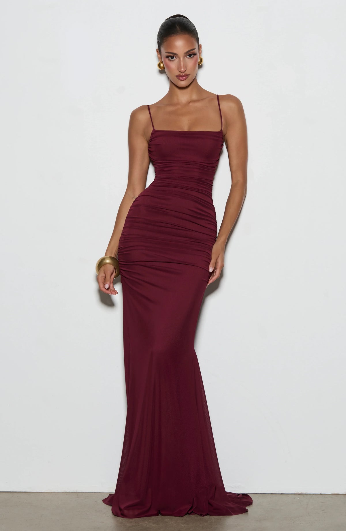Zaria Gown - Cherry Lacquer